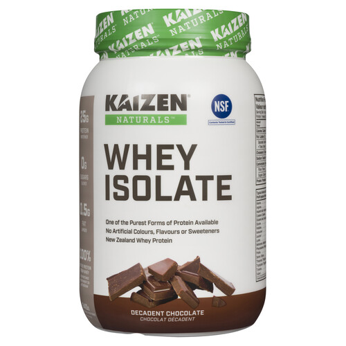 Kaizen Naturals Whey Isolate Protein Powder Decadent Chocolate 840 g