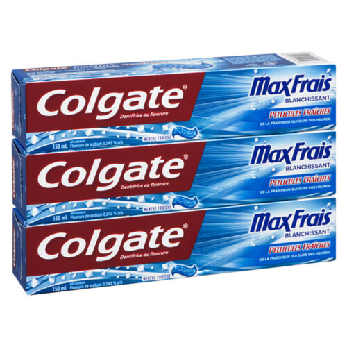 Colgate Maxfresh Toothpaste Cool Mint 3 x 150 ml