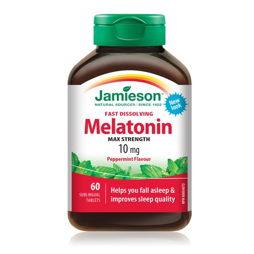 Jamieson Fast Dissolving Melatonin 10 mg Caplets 60 Count