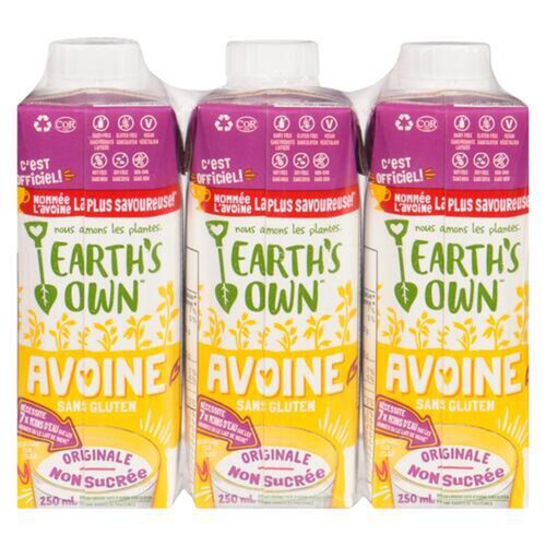 Earth's Own Gluten-free Dairy-Free Beverage Oat Milk Original 250 ml
