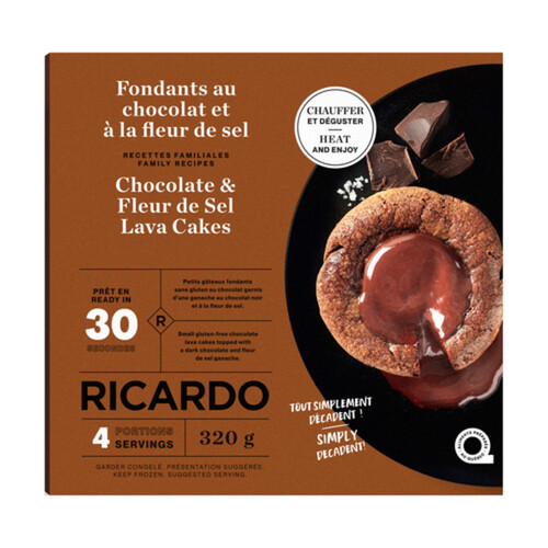 RICARDO Lava Cake Chocolate & Fleur De Sel 320 g (frozen)