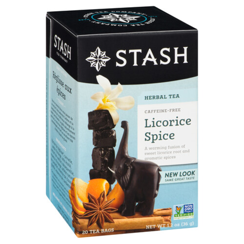 Stash Caffeine-Free Herbal Tea Licorice Spice 20 Tea Bags