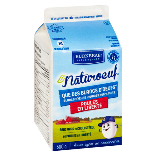 Burnbrae Farms Naturegg Simply Egg Whites Free Run 500 g