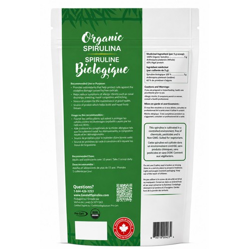Gandalf Spirulina Organic Spirulina Powder 150 g