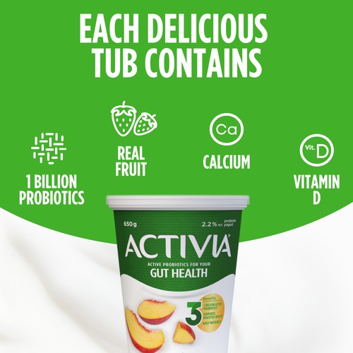 Activia Probiotics Yogurt Tub Peach Flavour 650 g