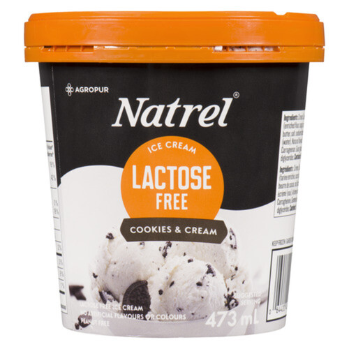 Natrel Lactose-Free Ice Cream Cookies & Cream 473 ml