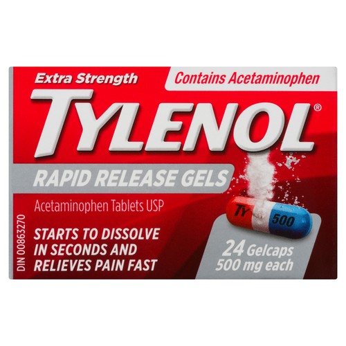 Tylenol Pain Relief Extra Strength Rapid Release 24 Gelcaps