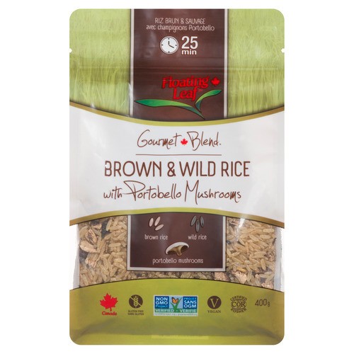 Floating Leaf Gourmet Blend Brown & Wild Rice with Portobello Mushrooms 400 g