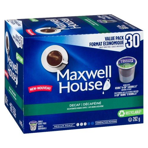 Maxwell House Decaf Coffee Keurig 30 K-Cup Pods 292 g