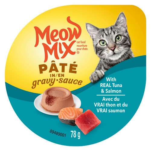 Meow Mix Wet Cat Food Paté In Gravy With Real Tuna & Salmon 78 g