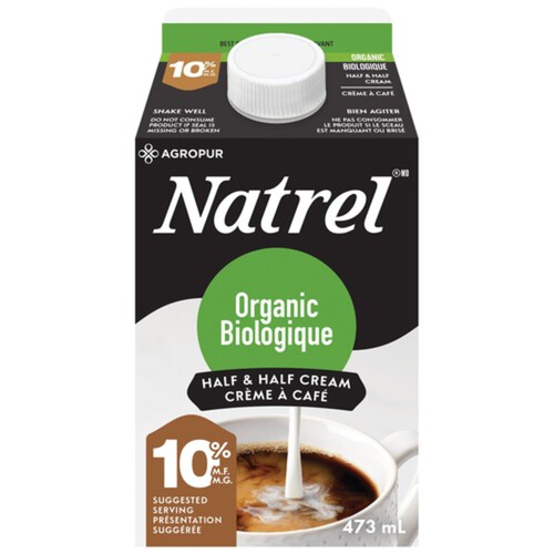 Voila Online Grocery Delivery Natrel Organic Coffee Cream 10 Half Half 473 Ml