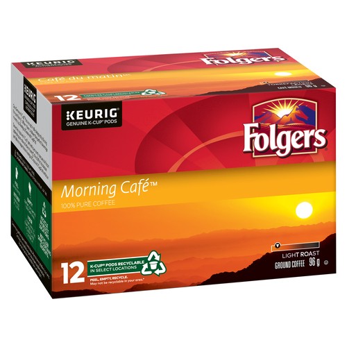 Folgers Coffee Pods Ground Coffee Light Roast 12 K-Cups 96 g