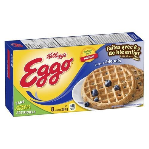 Kellogg's Eggo Frozen Waffles Whole Wheat Blueberry 280 g