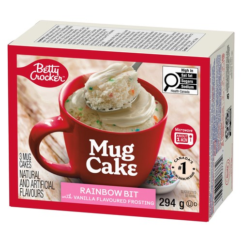 Betty Crocker Mug Cake Rainbow Bit Flavour Frosting 3 Servings 294 g