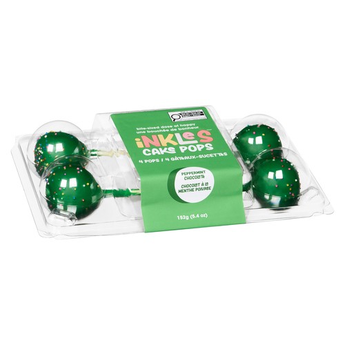 Inkles Cake Pops Peppermint Chocolate 4 Pops 152 g