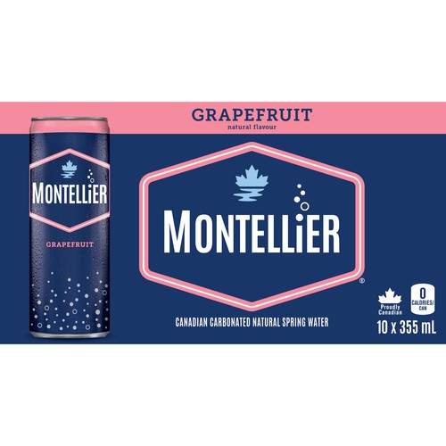 Montellier Carbonated Water Grapefruit 10 x 355 ml (cans)