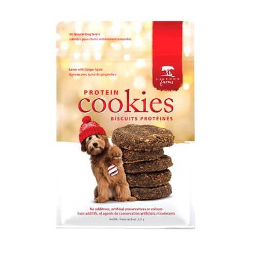 Caledon Farms Holiday Dog Protien Cookies Gingerbread & Lamb 224 g