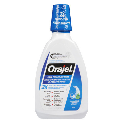 Orajel Oral Pain Relief Rinse 473 ml