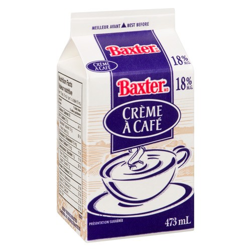 Baxter 18% Coffee Cream 473 ml