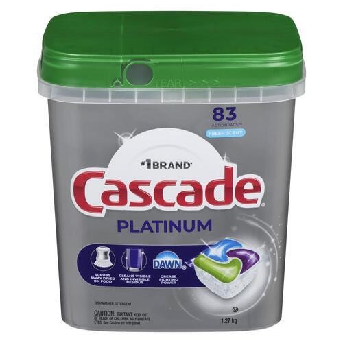 Cascade Platinum Dishwasher Action Pacs Fresh Scent 83 Count
