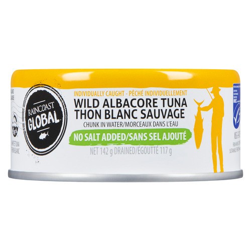 Raincoast Global Wild Albacore Tuna No Salt Added 142 g