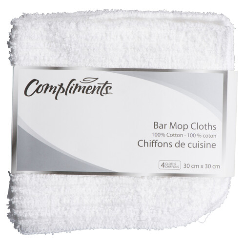 Compliments Bar Mop Cloths 4 EA