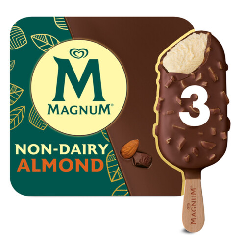 Magnum Non-Dairy Frozen Dessert Bar Almond 3 x 90 ml 