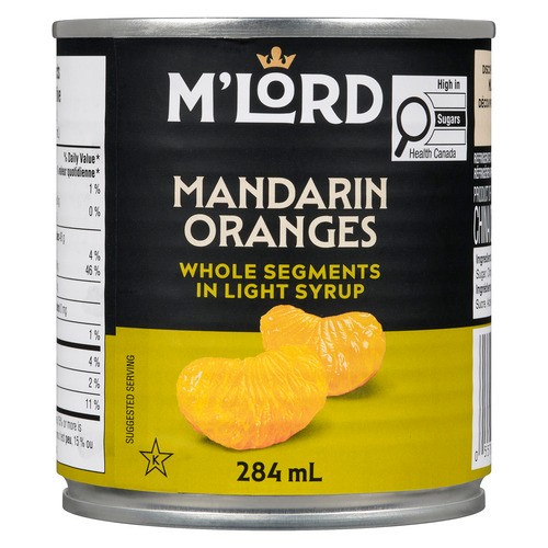 M'Lord Canned Mandarin Oranges Whole Segments In Light Syrup 284 ml