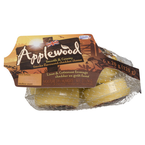 Ilchester Applewood Smoked Cheddar Cheese Minis 6 x 20 g