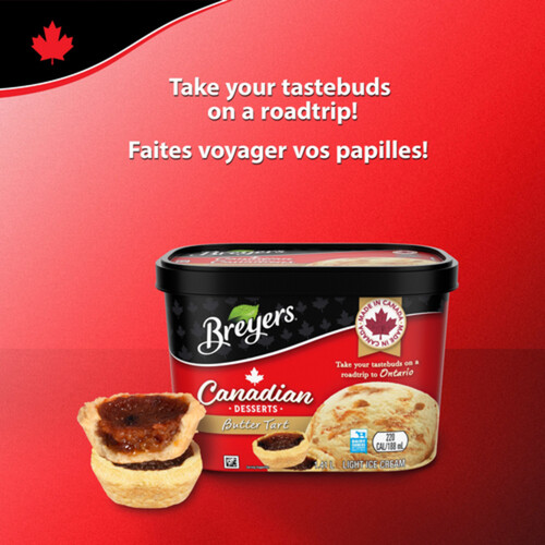 Breyers Canadian Desserts Butter Tart Light Ice Cream Locally Inspired