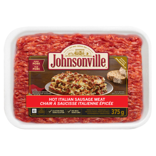 Johnsonville Frozen Sausage Meat Hot Italian 375 g