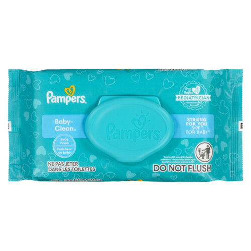 Pampers Baby Clean Baby Wipes Scented 72 Count
