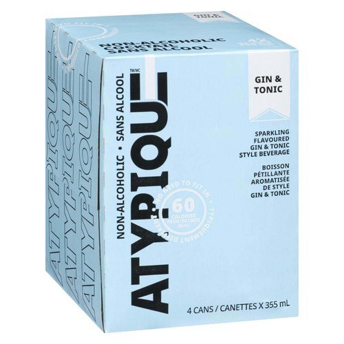 Atypique Non Alcoholic Cocktail Gin & Tonic 4 x 355 ml (cans)