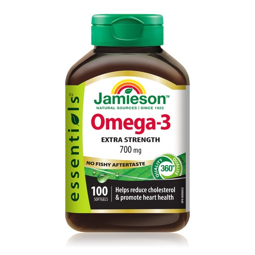 Jamieson Omega 3 Extra Strength 700 mg Softgels 100 Count