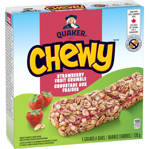 Quaker Granola Bars Strawberry Fruit Crumble 120 g