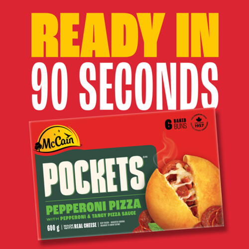 McCain Frozen Pizza Pockets Pepperoni 6 x 100 g