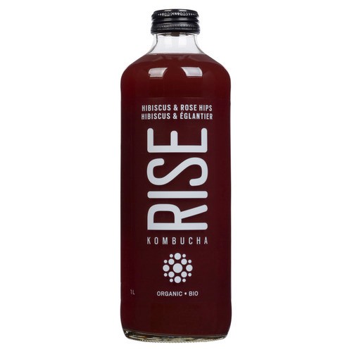 Rise Kombucha Organic Hibiscus Rose Hip 1 L