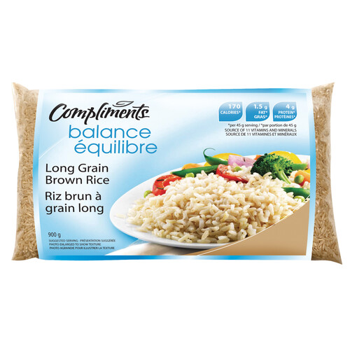 Compliments Balance Brown Rice Long Grain 900 g