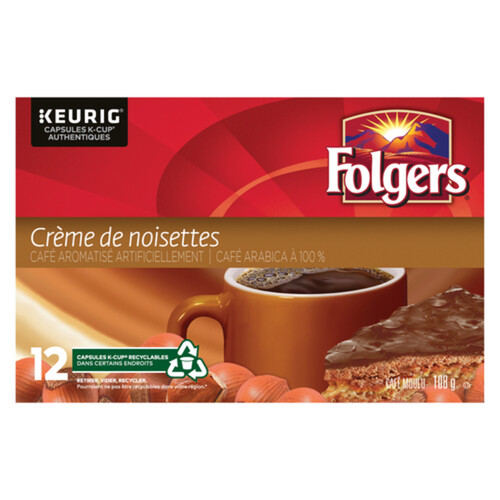 Folgers Coffee Pods Gourmet Hazelnut Cream 12 K-Cups 108 g