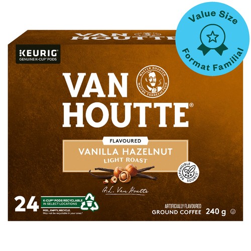 Van Houtte Coffee Pods Light Roast Vanilla Hazelnut 24 K-Cups 240 g