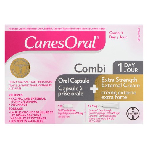 CanesOral Oral Capsule + Extra Strength External Cream Combi 1 Day