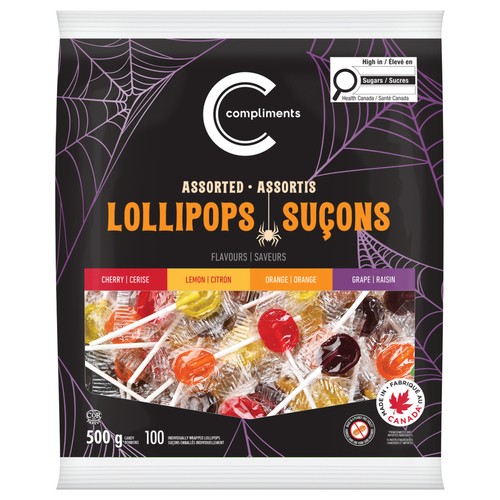 Compliments Halloween Lollipops Assorted 500 g