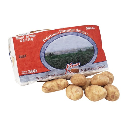 PEI Keenan Russet Potatoes White Paper Bag 4.54 kg - Voilà Online Groceries  & Offers