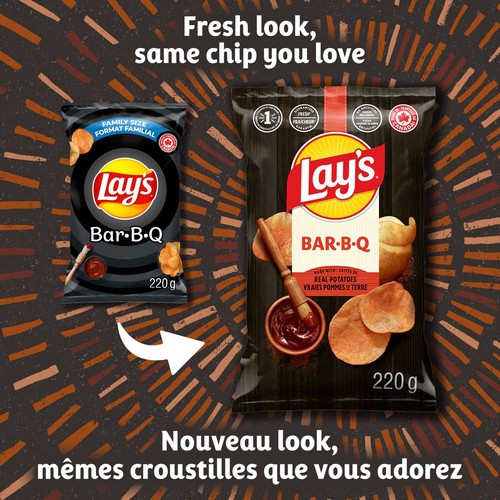 Lay's Potato Chips Bar-B-Q Flavoured 220 g