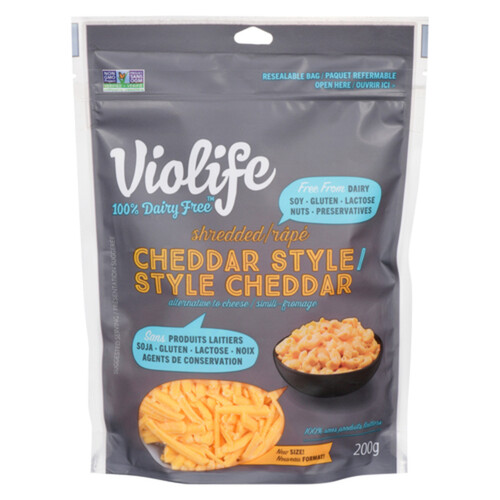 Violife Dairy-Free Shredded Cheese Alternative Cheddar Style 200 g