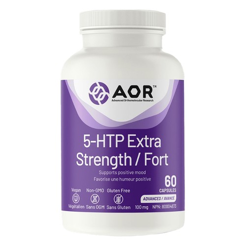 AOR Classic Series Extra Strength 5-HTP 100 mg Vegi-Caps 60 Count