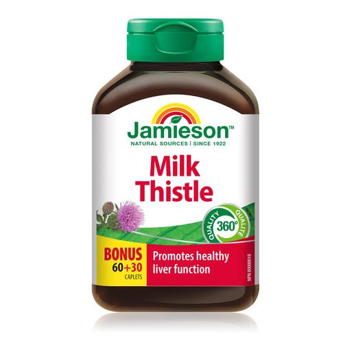 Jamieson Supplements Milk Thistle Caplets Bonus 90 Count