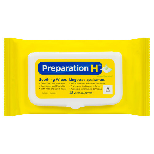 Preperation H Soothing Wipes With Aloe 48 Count 