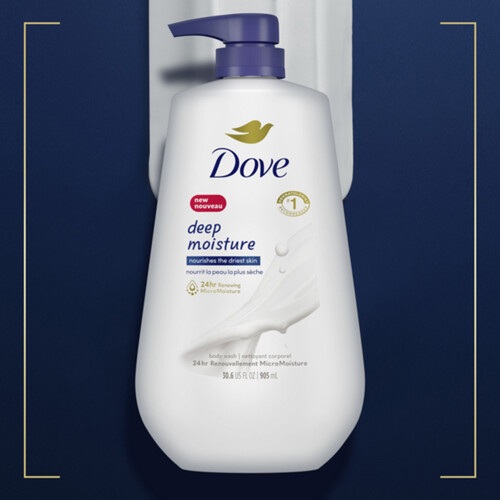 Dove Deep Moisture Body Wash With Pump The Driest Skin For Nourishing 905 ml