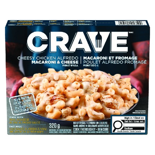 Crave Frozen Cheesy Chicken Alfredo Macaroni & Cheese 320 g
